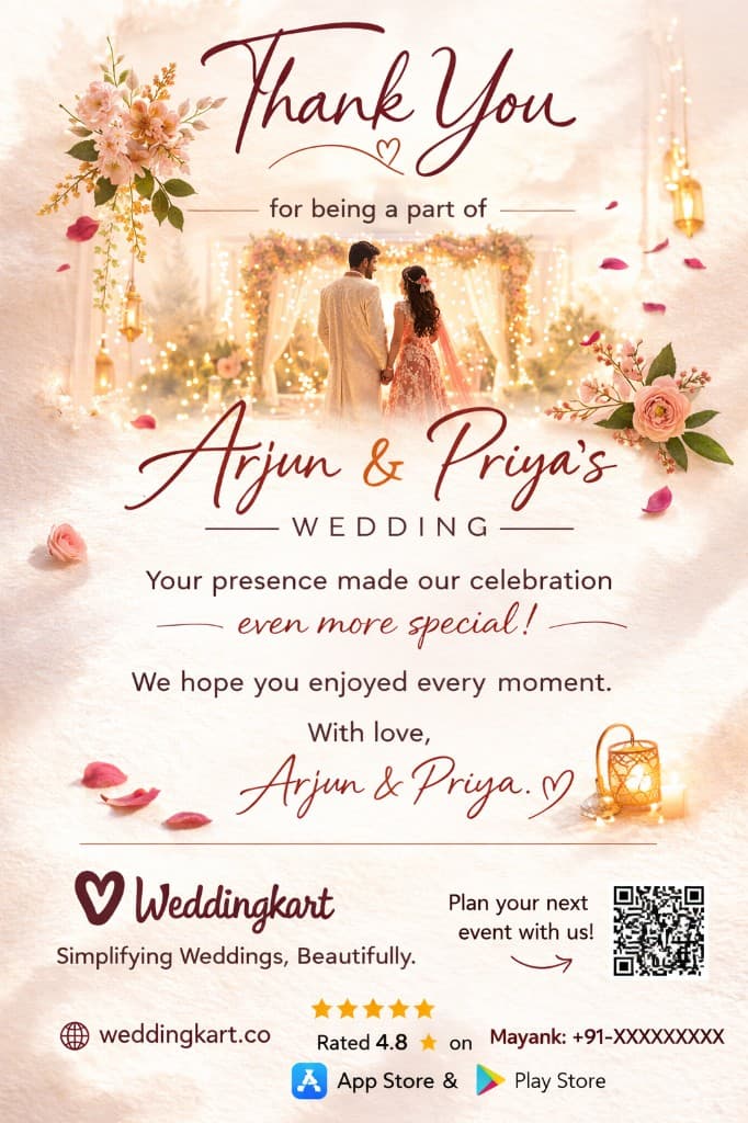 Wedding thank-you card